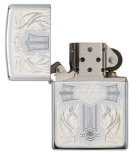 Zippo Harley-Davidson Lasered Cross High Polish Chrome Pocket Lighter