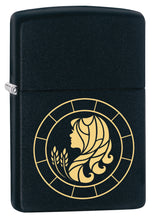 Zippo Virgo Zodiac Sign Black Matte Pocket Lighter