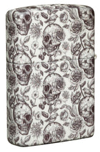 Back shot of Skeleton Design Glow-In-The-Dark 540 Color Windproof Lighter standing at a 3/4 angle