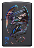 Front view of Anne Stokes Dragon Black Matte Windproof Lighter.