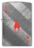 Front shot of Flame Ace Design Diagonal Weave Windproof Lighter.