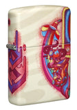 Back shot of Trippy 540 Color Design Windproof Lighter standing at a 3/4 angle
