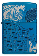 Front view of Skull Design Armor?« High Polish Blue Windproof Lighter.