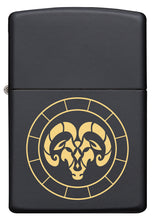 Zippo Aries Zodiac Sign Black Matte Pocket Lighter