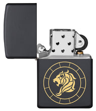 Zippo Leo Zodiac Sign Black Matte Pocket Lighter