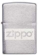 Front of Brushed Chrome Zippo logo windproof lighter