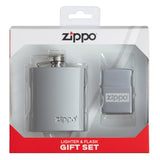 Front of Zippo Flask & Lighter Gift Set