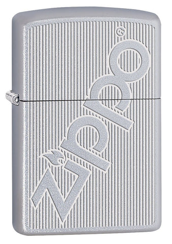 Front shot of Zippo Logo Design standing at a 3/4 angle.