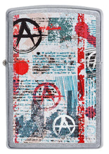 Front view of Anarchy Design Street Chrome™ Windproof Lighter.