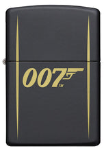 Front view of James Bond 007?äó Laser Engraved Black Matte Windproof Lighter.