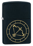 Zippo Sagittarius Zodiac Sign Black Matte Pocket Lighter