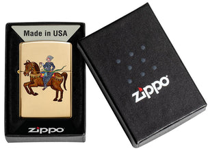 Indian Wedding Horse Design Windproof Pocket Lighter in its packaging.