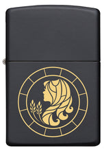 Zippo Virgo Zodiac Sign Black Matte Pocket Lighter