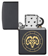 Zippo Aries Zodiac Sign Black Matte Pocket Lighter