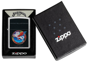 Steve Miller Band Welcome to the Vault Design Street Chrome?äó Windproof Lighter in it's packaging.