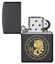 Zippo Virgo Zodiac Sign Black Matte Pocket Lighter