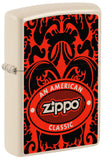 Front shot of Zippo American Classic Winproof Lighter standing at 3/4 angle