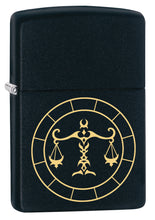 Zippo Libra Zodiac Sign Black Matte Pocket Lighter