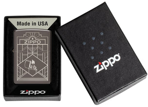 Zippo Art Deco Design Black Ice?« Windproof Lighter in it's packaging.