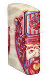 Trippy 540 Color Design Windproof Lighter standing at an angle showing the front and right side of the lighter