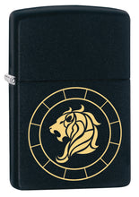 Zippo Leo Zodiac Sign Black Matte Pocket Lighter