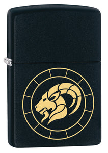 Zippo Capricorn Zodiac Sign Black Matte Pocket Lighter